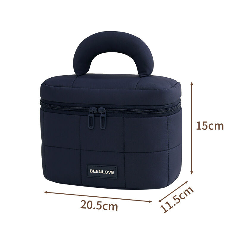1 trousse de maquillage bouffante de couleur unie 