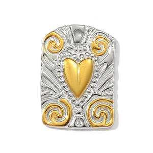 1 Piece Mixed Gold Color And Silver Colors Stainless Steel Waterproof Women's Pendants h5