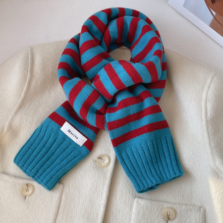 1 Piece Cute Strip knitted Winter Scarf