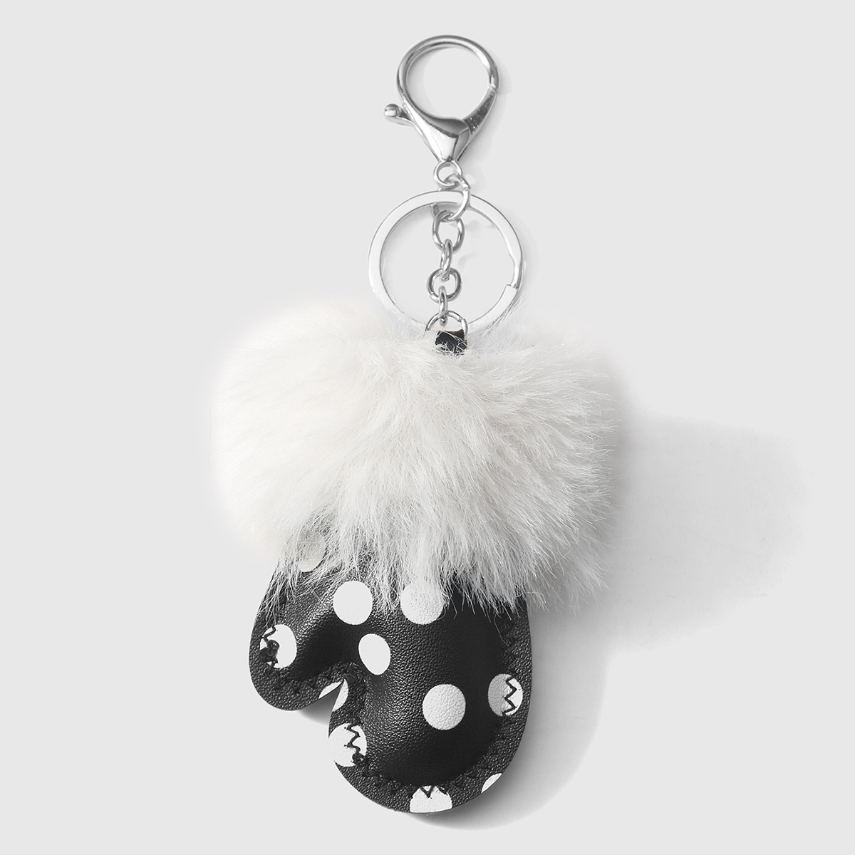 1 Piece Polka Dots Glove Leather Women's Bag Charms h5 Picture8