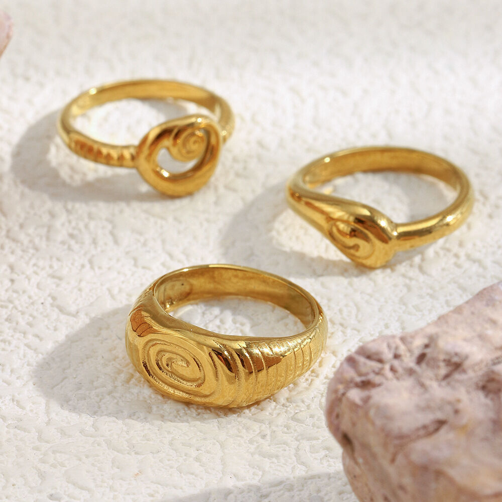 1 Piece Simple Series Daily Circle Stainless Steel Waterproof Statement Rings 2