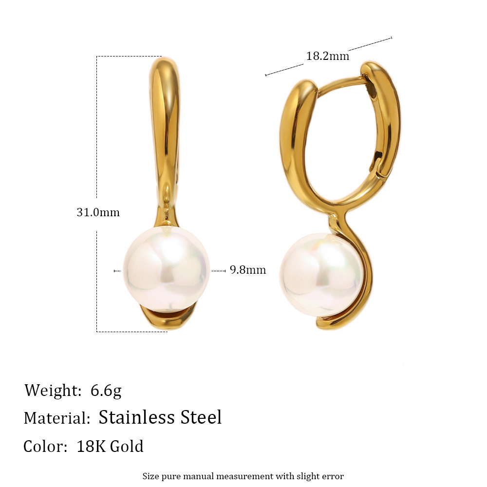 1 Pair Simple Series Daily Irregular Shape Stainless Steel Waterproof Women's Jewelry Sets h5Picture2