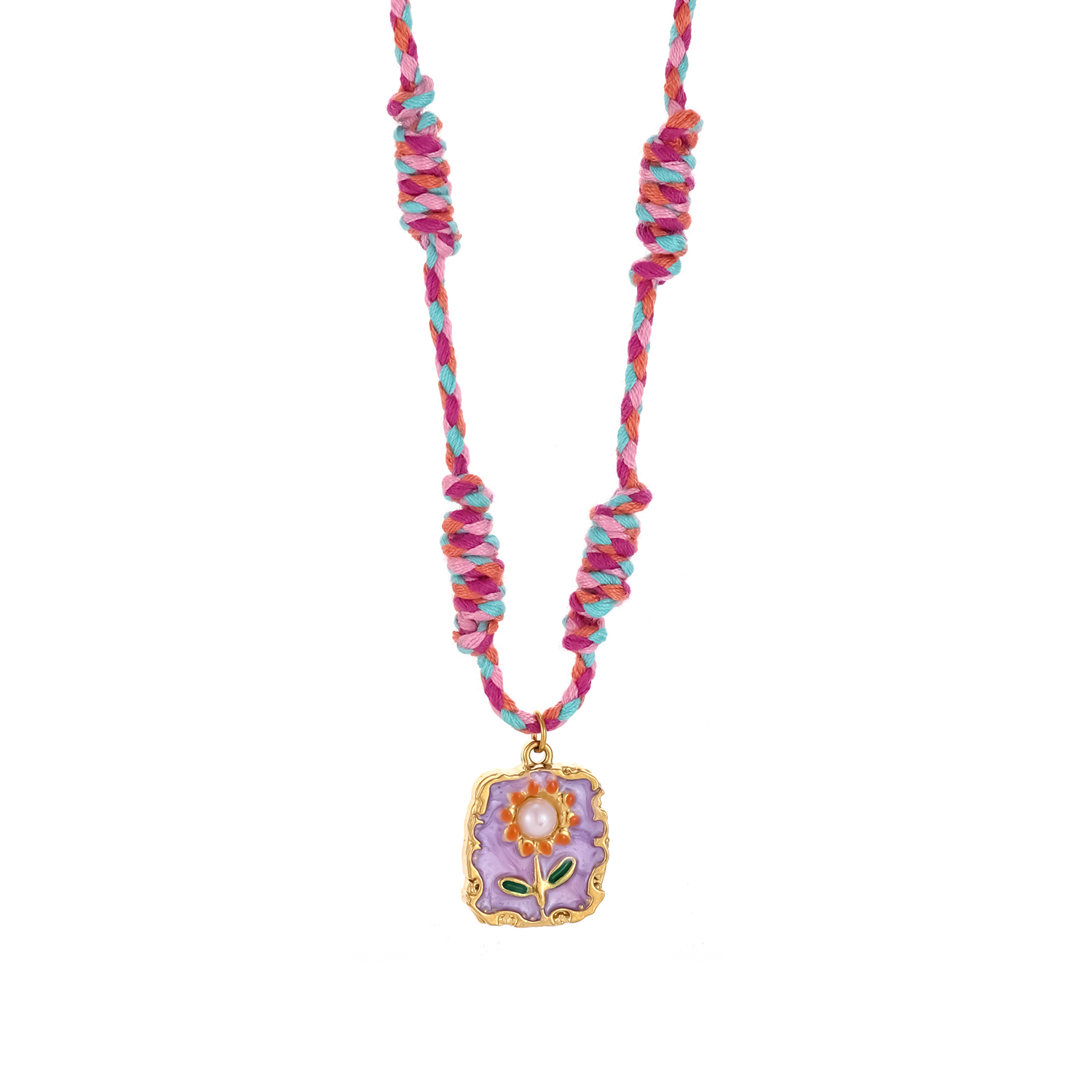 1 Piece Sweet Flower Stainless Steel Waterproof Women's Pendant Necklaces Picture5