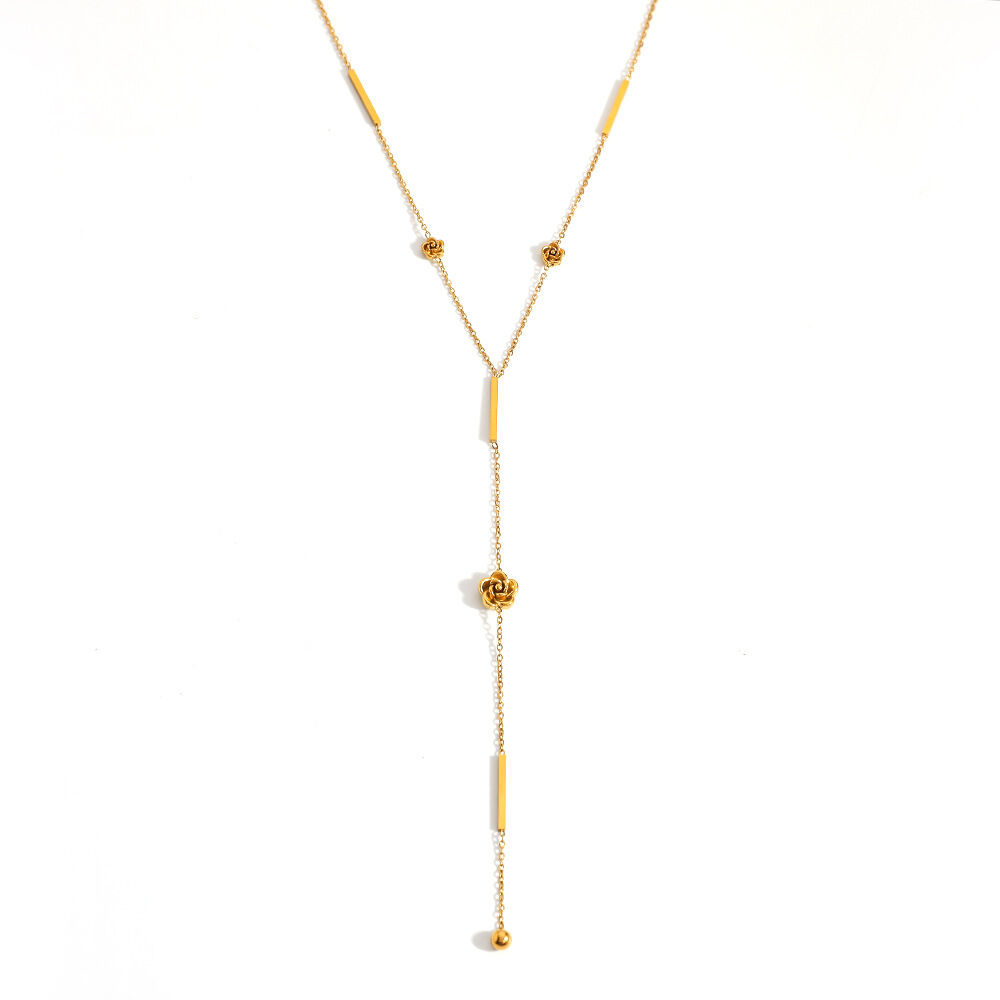 1 Piece Simple Devil's Eye Star Moon Stainless Steel Waterproof Women's Chain Necklaces Picture4