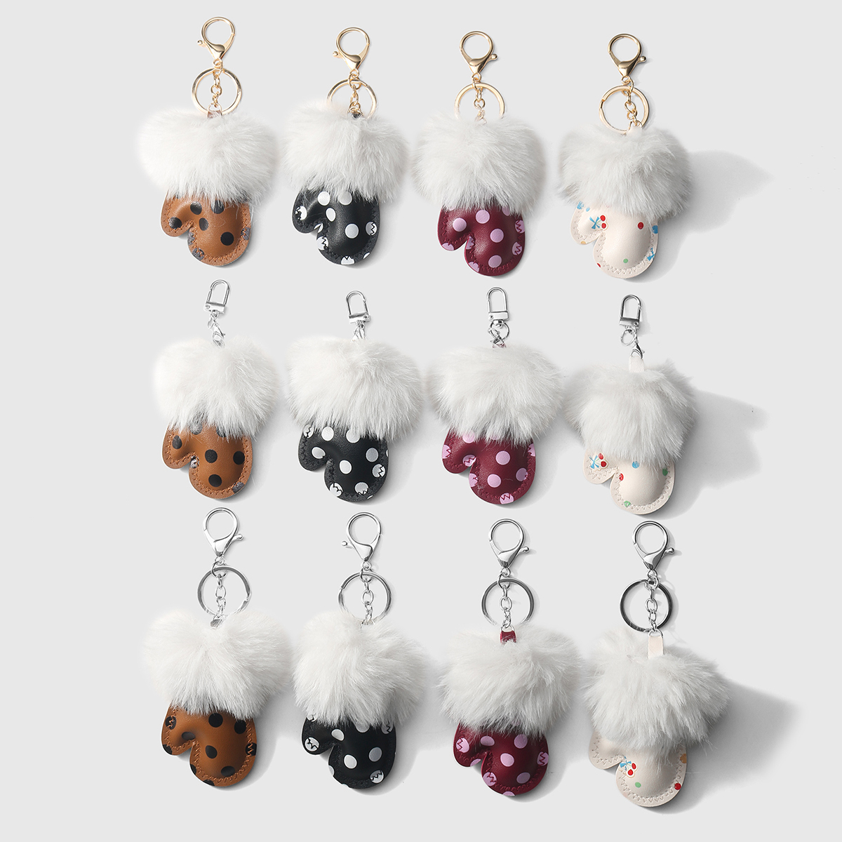 1 Piece Polka Dots Glove Leather Women's Bag Charms Picture3