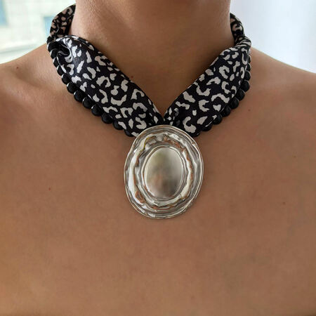 1 Piece Retro Leopard Print Pattern Natural Stone & Glass Beaded Necklace 2