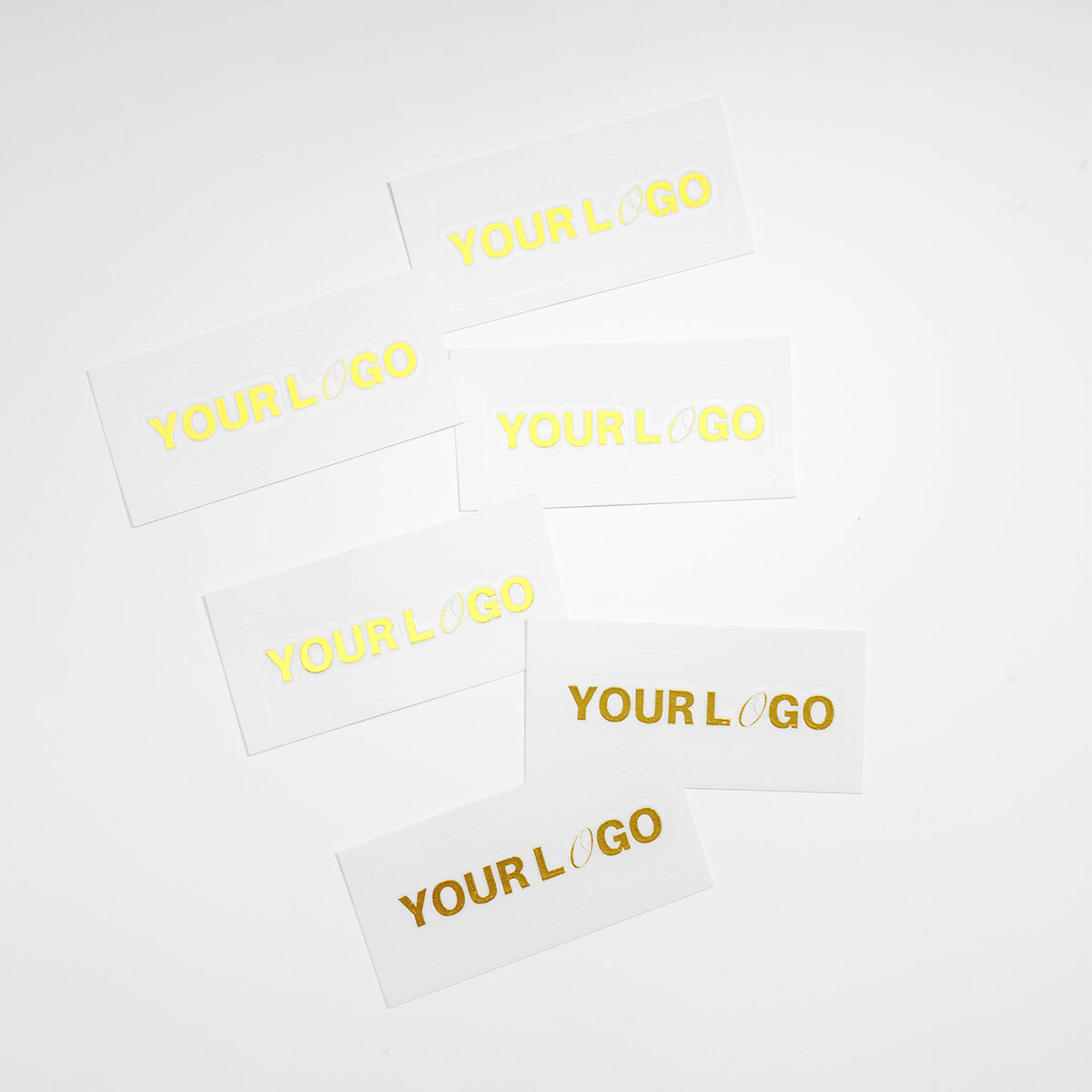 Customize LOGO Golden Hot Stamping Process  Crystal Label Transfer Sticker h5 