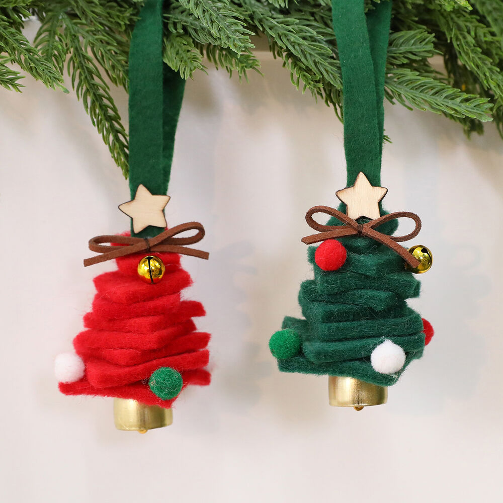 1 pezzo di classico albero di Natale in feltro di lana per feste h5Immagine3