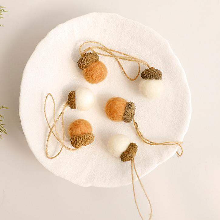 1 Piece Christmas Pine Cone Wool Felt Party Supplies Picture3