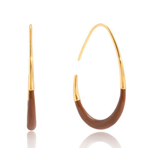 1 Pair Classic Mixed Color Oval Stainless Steel Waterproof Women's Hoop Earrings h5