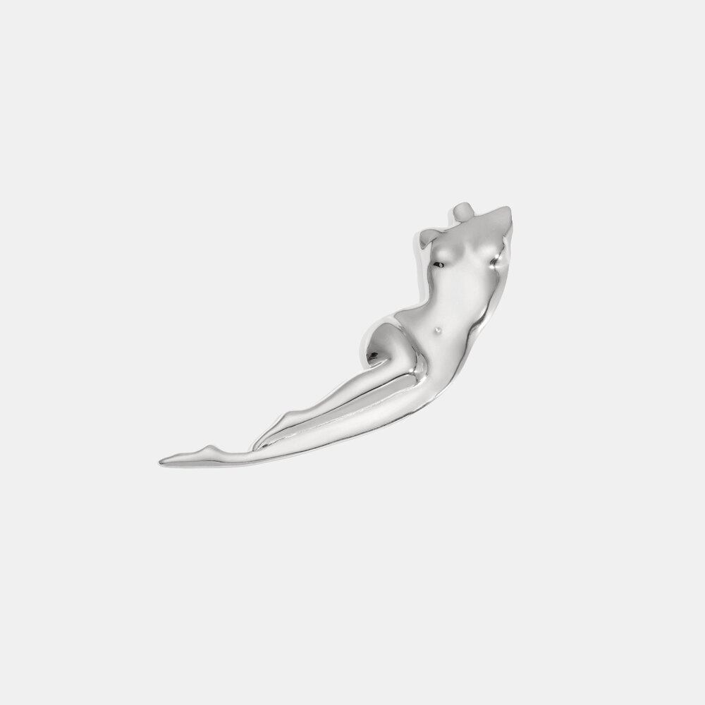 1 Piece Human Body Sculpture Stainless Steel Waterproof Gold Color Brooch h5Picture4