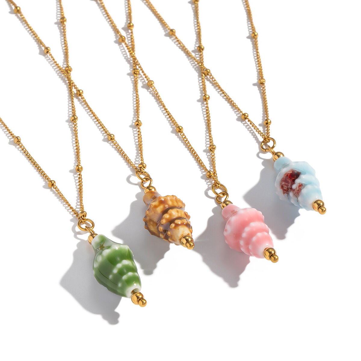 1 Piece Conch Stainless Steel Waterproof Pendant Necklace h5 Picture5