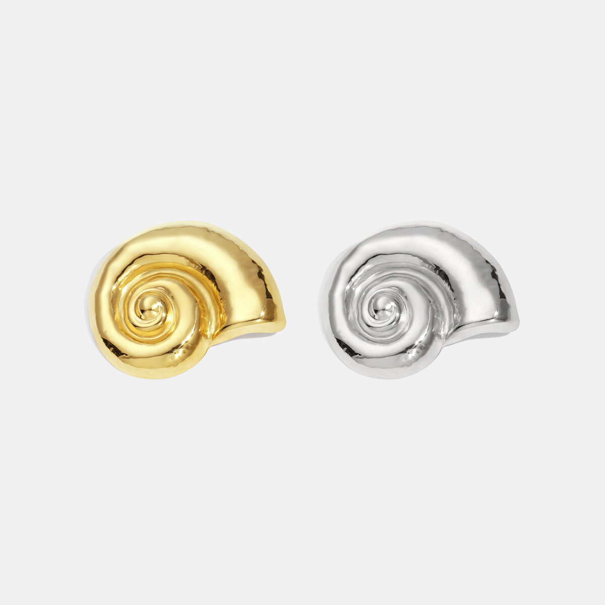 1 Piece Shell Shape Stainless Steel Waterproof Gold Color Brooch