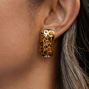 Stylish Leopard Print Stainless Steel Waterproof Gold Color Women's Jewelry Sets h5 Picture4
