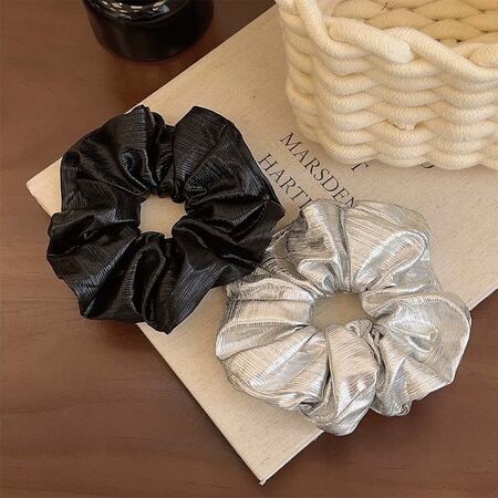 1 Piece Luxurious Strip Polyester Women's Scrunchies 2