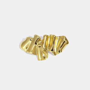 1 Piece Irregular Shape Stainless Steel Waterproof Gold Color Brooch h5
