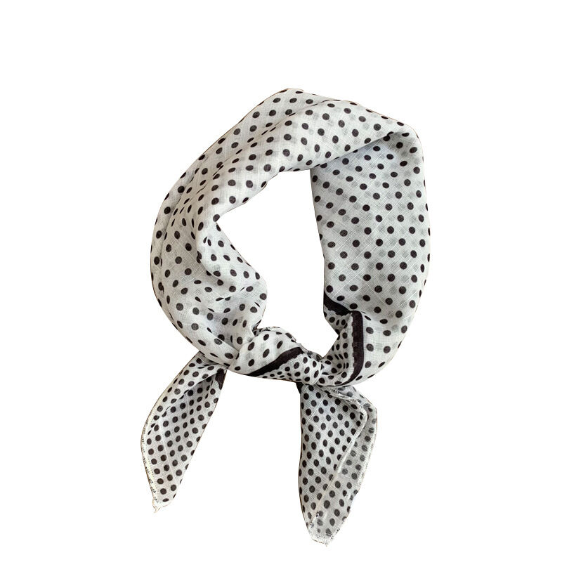 1 Parça Çok Renkli Polka Noktalı Polyester Kadın Bandanası h5 Resim4