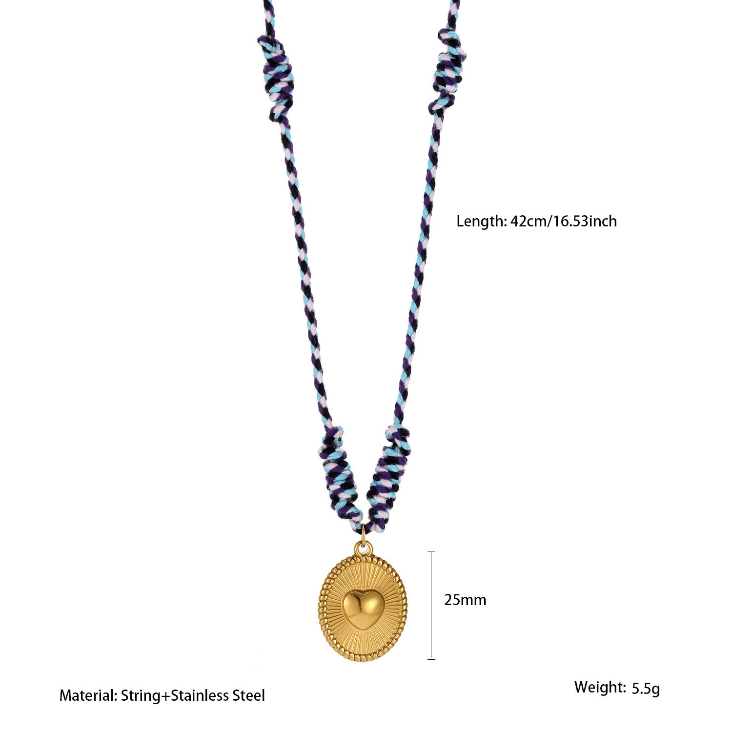 1 Piece Classic Moon Stainless Steel Waterproof Women's Pendant Necklaces