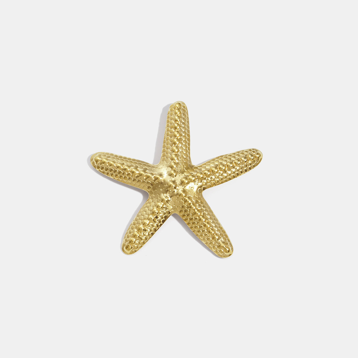 1 Piece Starfish Stainless Steel Waterproof Gold Color Brooch 2