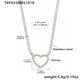 Txp455-Steel White Zircon Necklace 41+5Cm Picture2