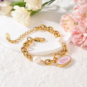 1 Piece Cute Key Stainless Steel Waterproof Gold Color Women's Charm Bracelets h5 Picture3