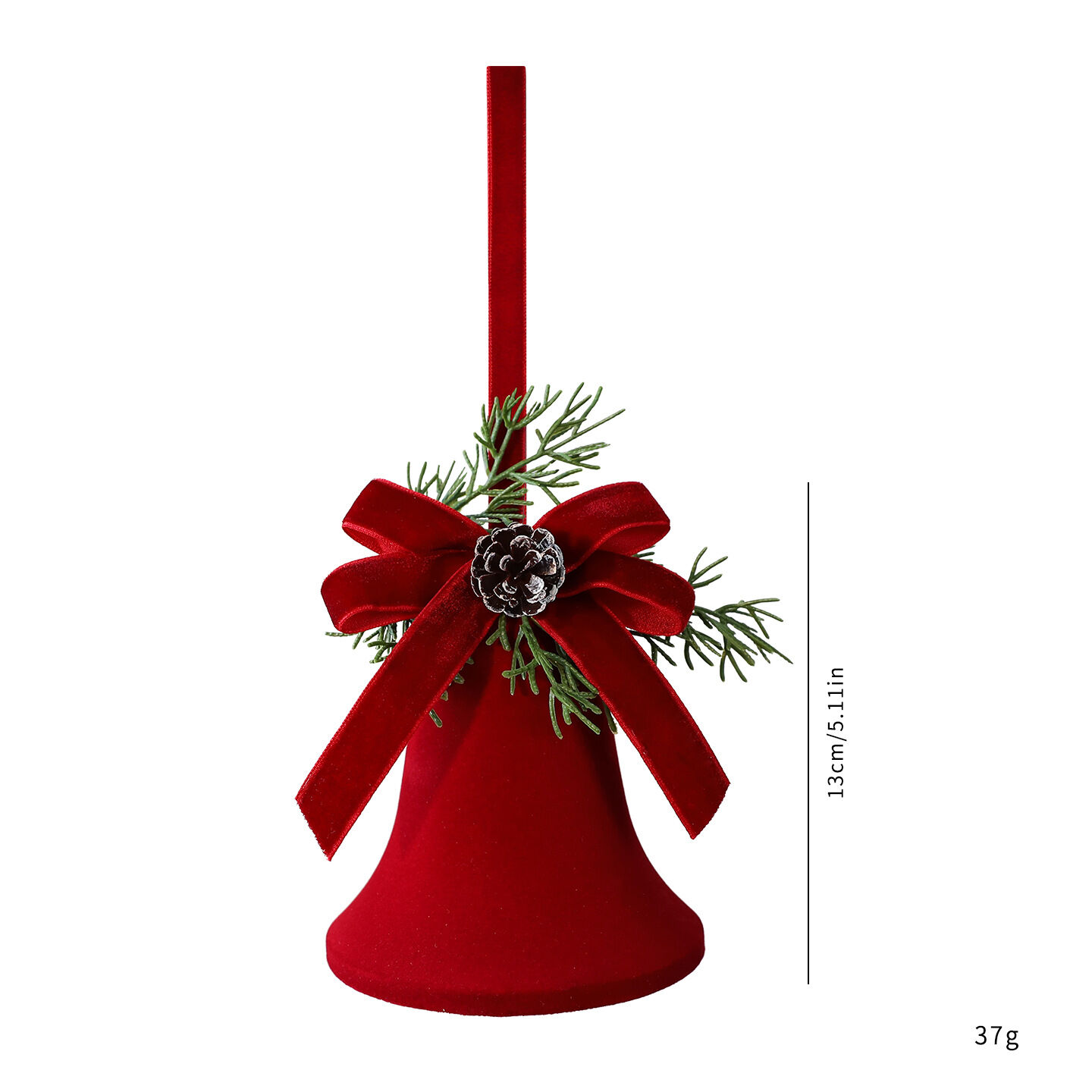 1 Stück Weihnachtspartyartikel in Rot mit Flockmuster h5 
