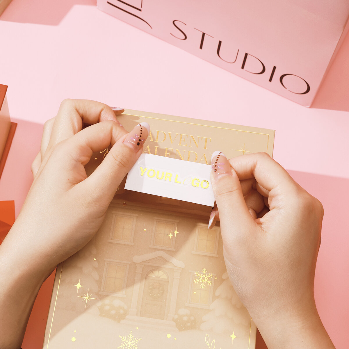 Customize LOGO Golden Hot Stamping Process  Crystal Label Transfer Sticker h5 Picture4