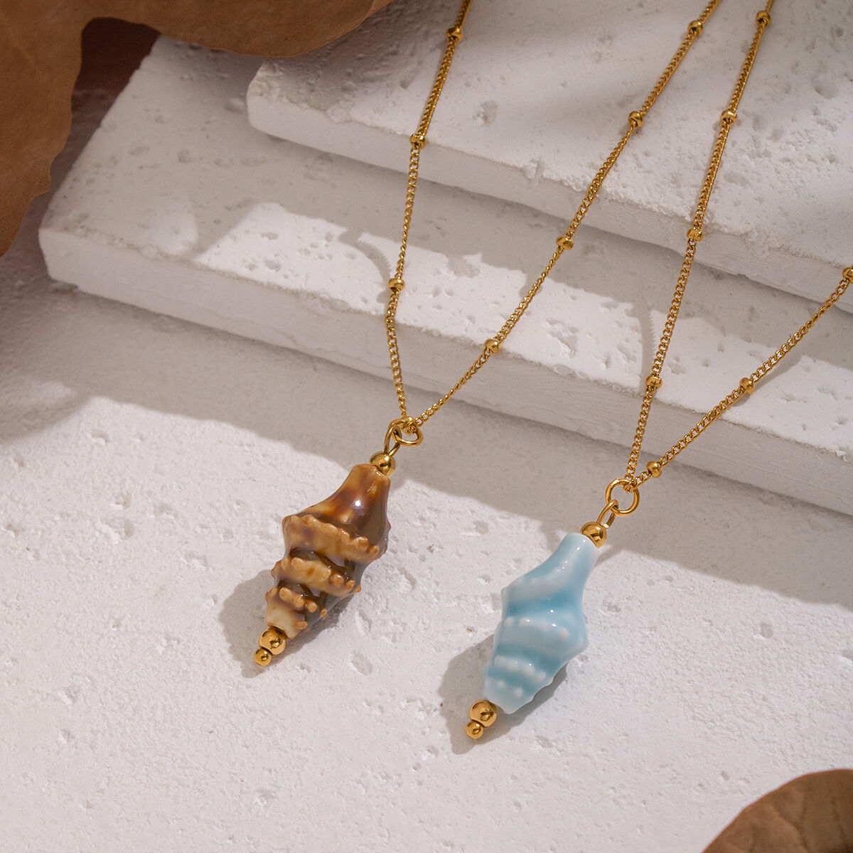1 Piece Conch Stainless Steel Waterproof Pendant Necklace h5 Picture3