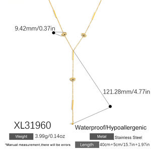 1 Piece Simple Devil's Eye Star Moon Stainless Steel Waterproof Women's Chain Necklaces h5