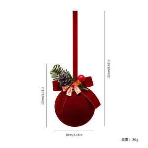 1 Piece Christmas Red Flocking Party Supplies h5