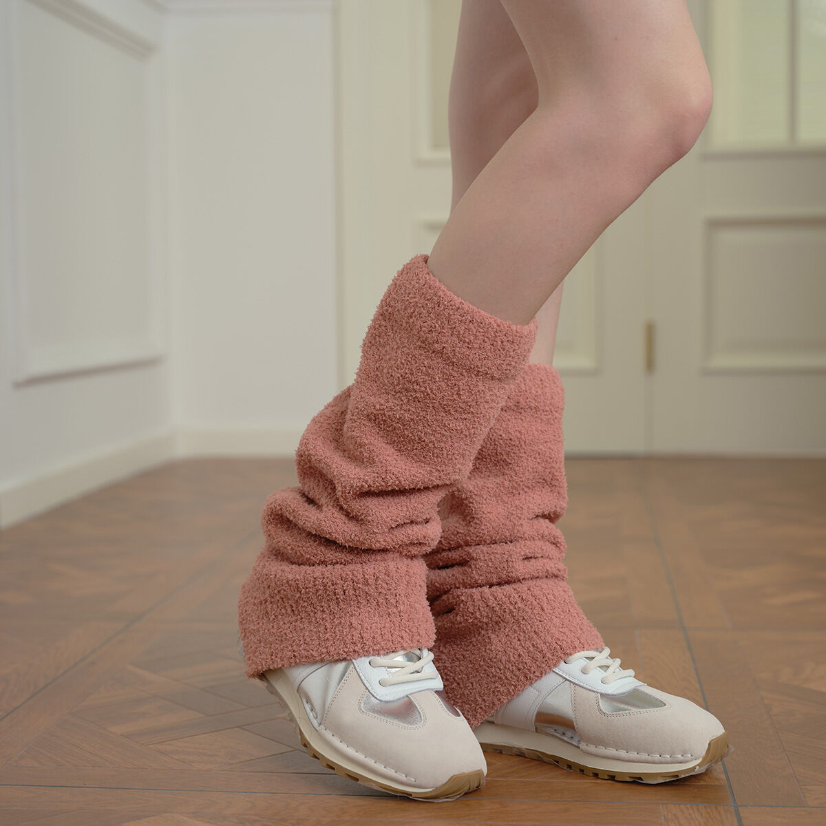 1 Pair Solid Color Knitted Leg Warmers Picture2