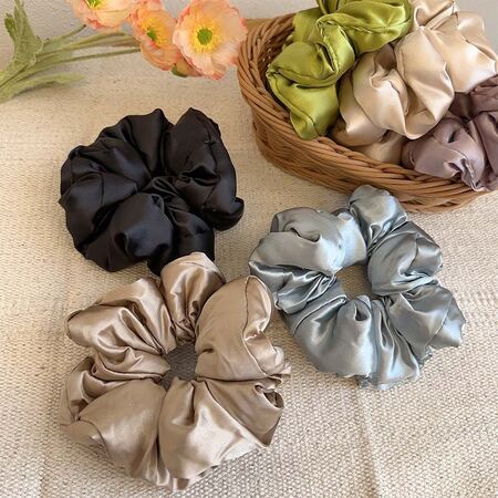 1 Piece Classic Solid Color Polyester Women's Scrunchies