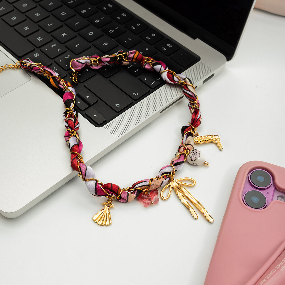 1 Piece Luxurious Bow Knot Stainless Steel Waterproof Gold Color Women's Pendant Necklaces Picture4
