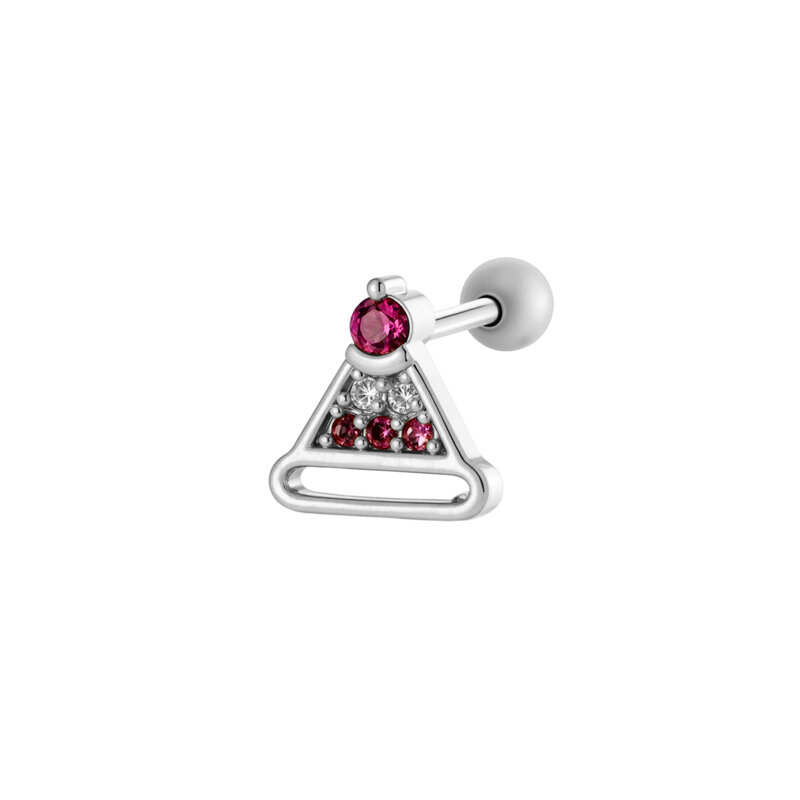 1 Stück Weihnachten Kupfer Gold Farbe Zirkon Damen Piercing Ohrringe 