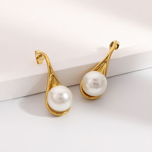 1 Pair Simple Series Daily Turtle Stainless Steel Waterproof Women's Stud Earrings h5 Picture2