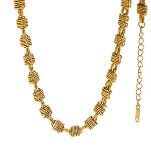 1 pezzo semplice collana a catena da donna in acciaio inossidabile impermeabile con cerchio giornaliero h5