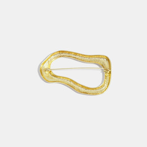 1 Piece Irregular Shape Stainless Steel Waterproof Gold Color Brooch h5 Picture5