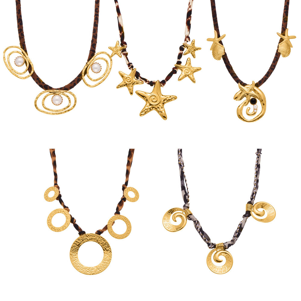 1 Piece Fashionable Thread Stainless Steel Waterproof Gold Color Women's Pendant Necklaces h5Picture7