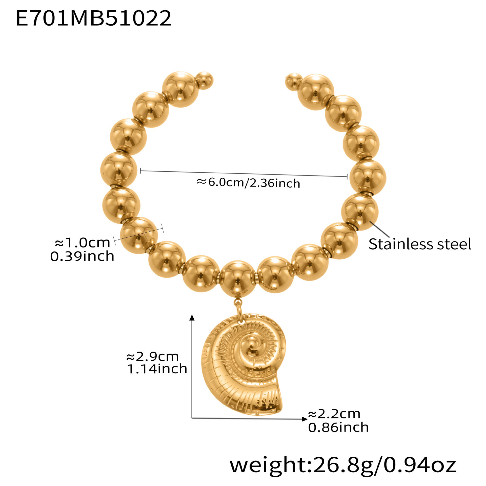 E701-Gold Bracelet 