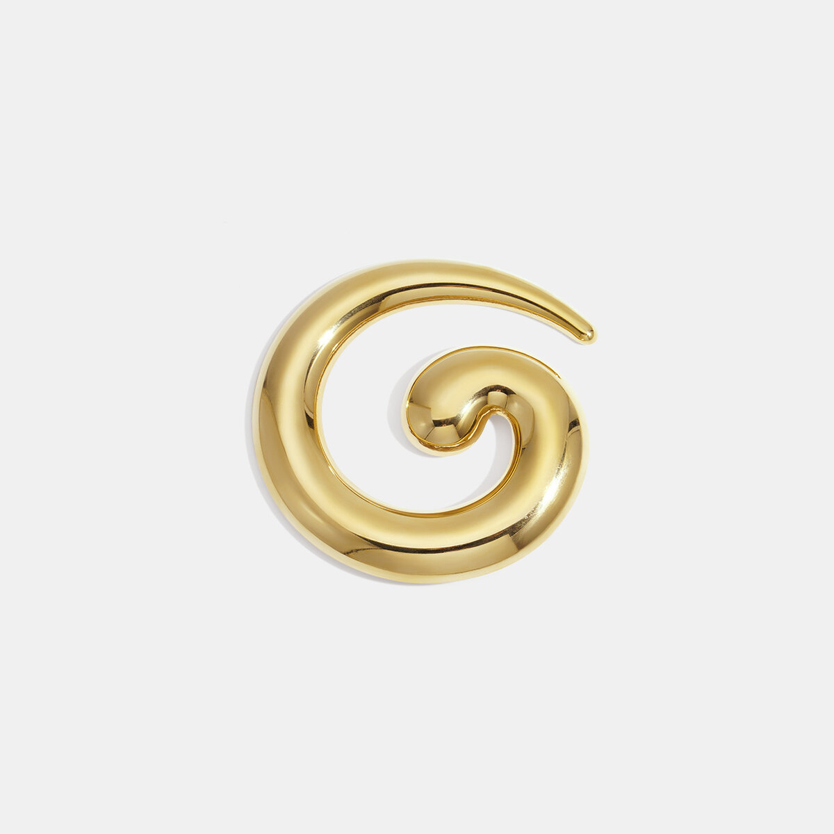 1 Piece Vortex Shape Stainless Steel Waterproof Gold Color Brooch 2