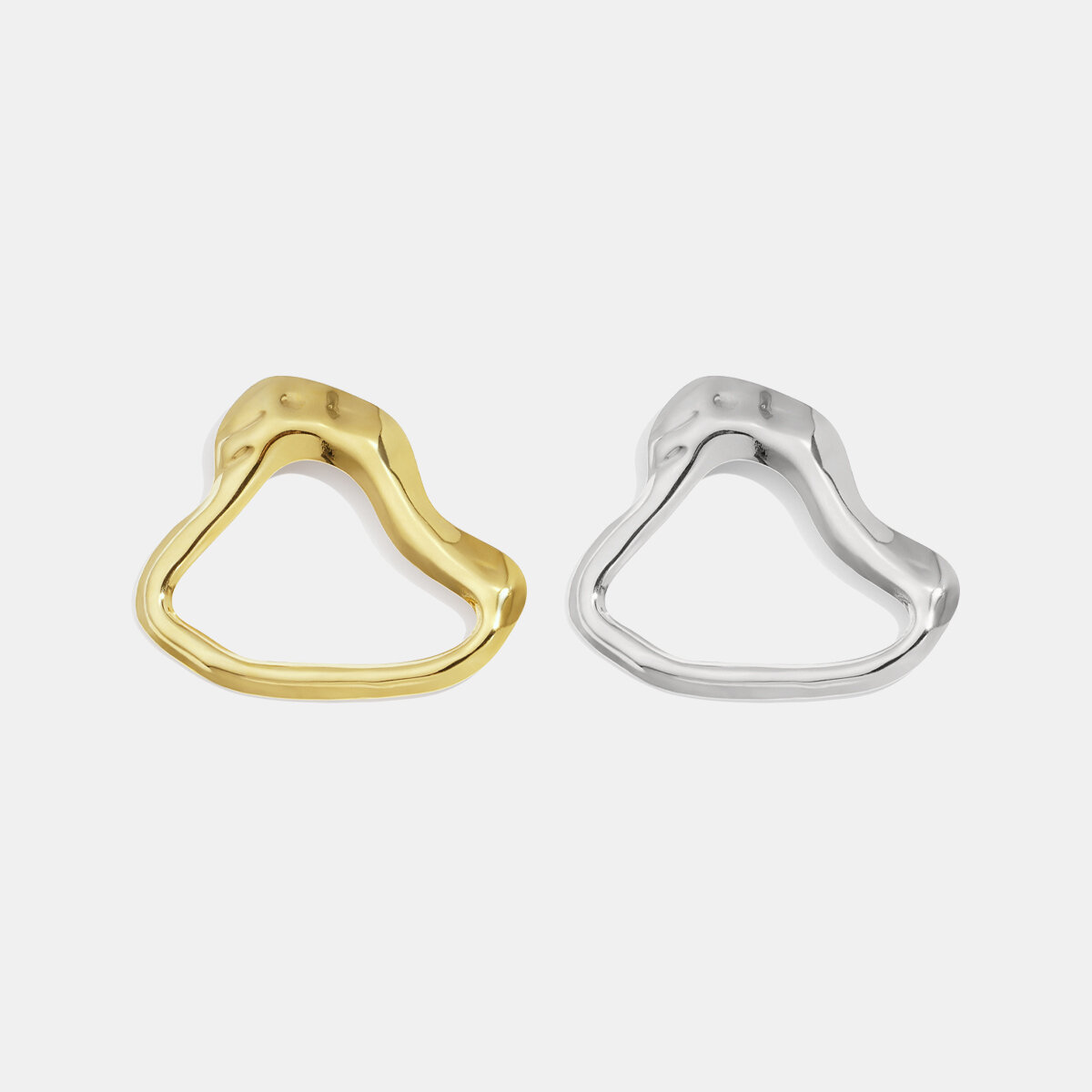 1 Piece Heart Stainless Steel Waterproof Gold Color Brooch