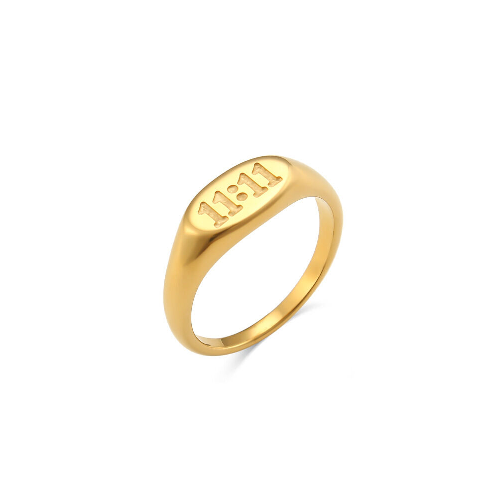 11:11 Oval Ring - Gold/Number 8 Picture4