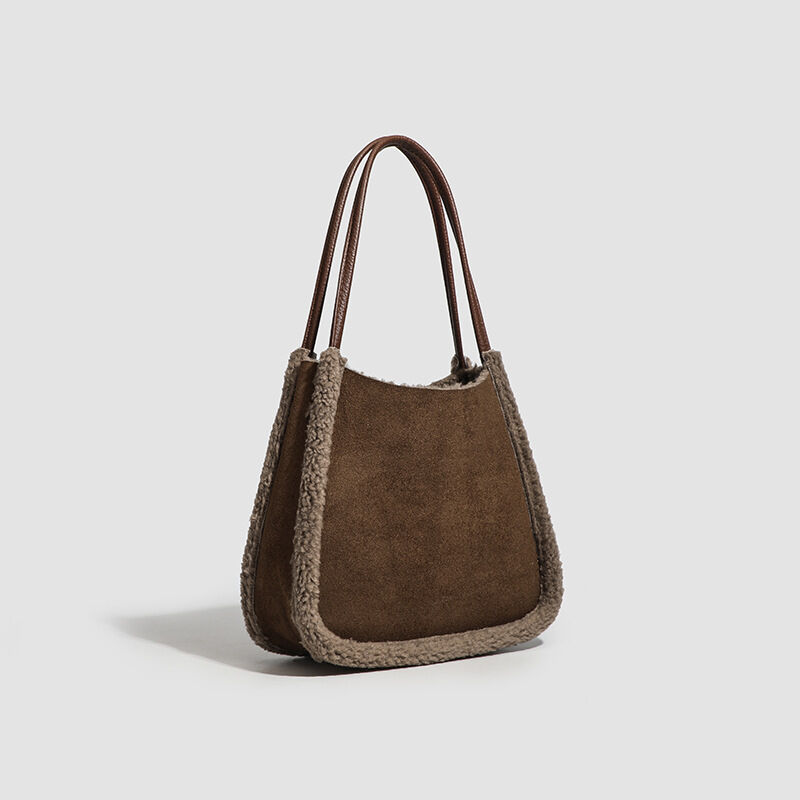 1 Piece Simple Casual Solid Color Furry Women's Tote Bags h5 Picture3