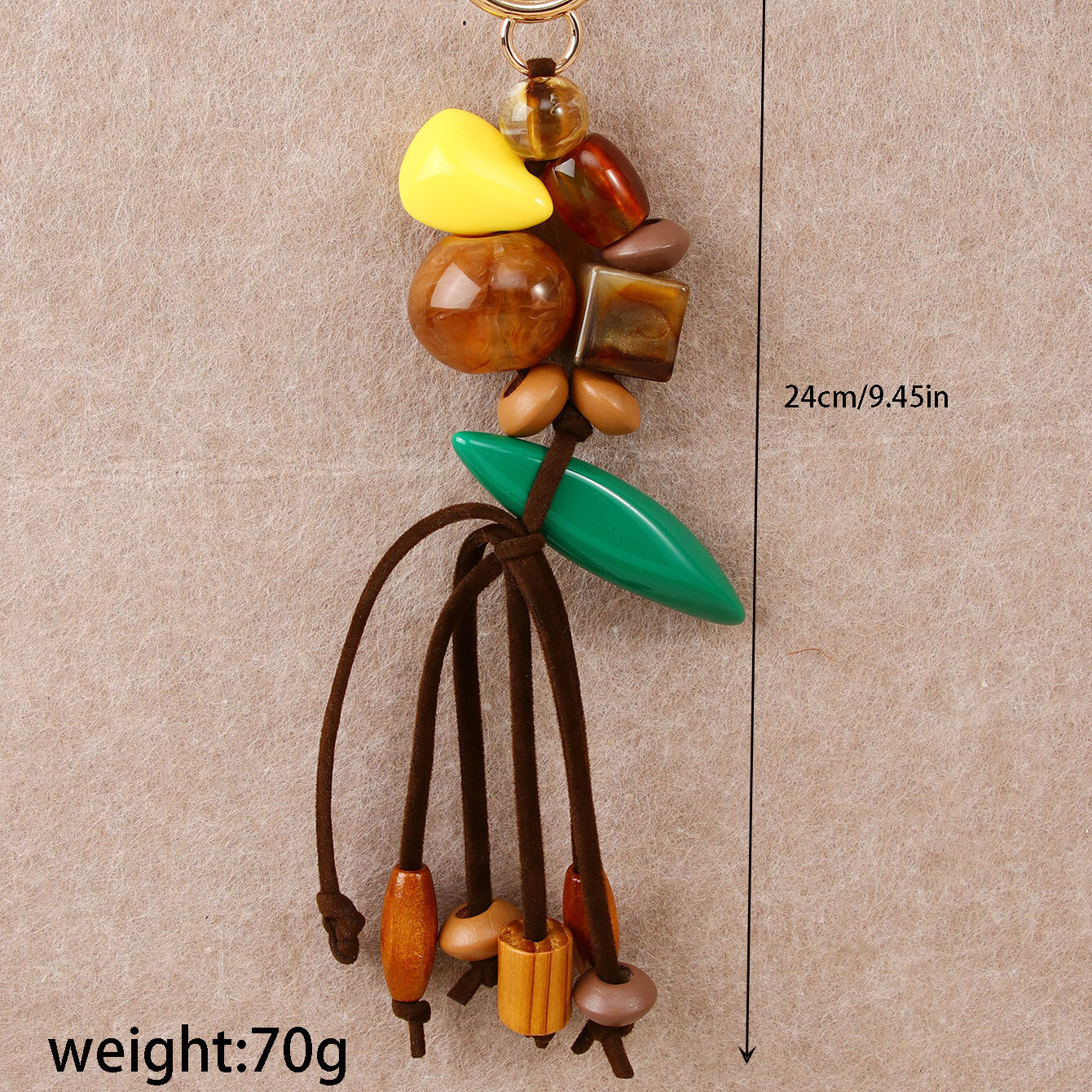 1 Piece Creative Retro Beads  Irregular Shape Resin Women's Bag Charms 