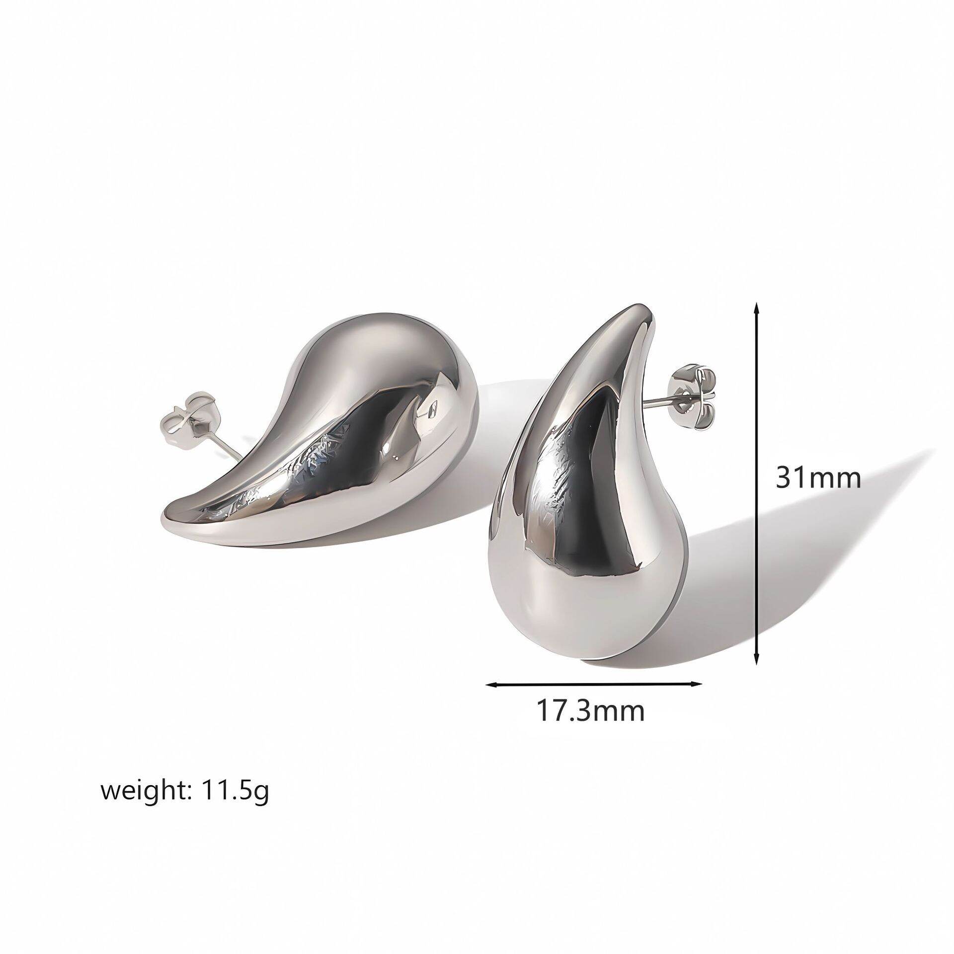 Steel-Colored Large Teardrop Picture4