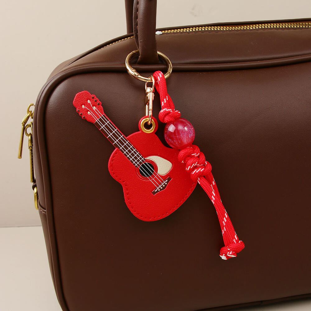 1 Piece Creative Mini Guitar PU Women's Bag Charms