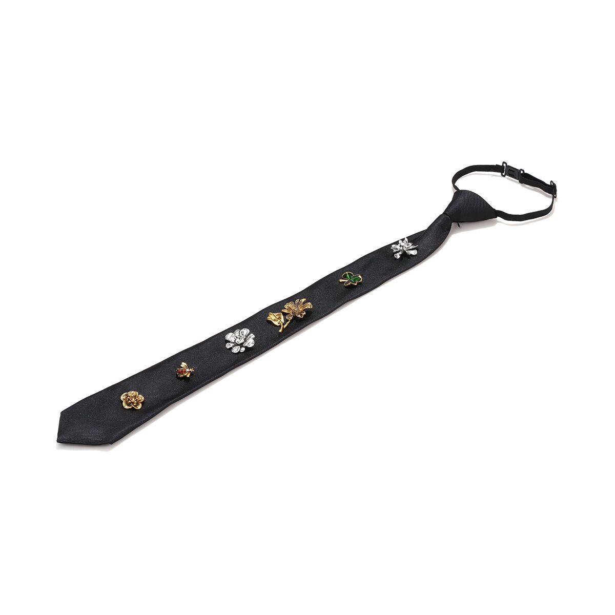 1 Piece Bee & Clover Patchwork Tie Picture2