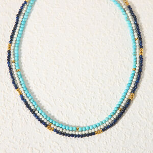 1 Piece Simple Bohemian Beads Natural Stones Women's Beaded Necklaces h5 Picture2