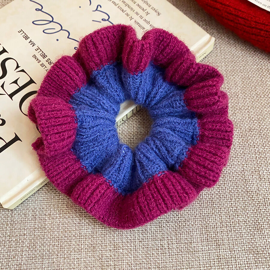 1 Piece Mixed Color Flower Shape Scrunchies Picture2