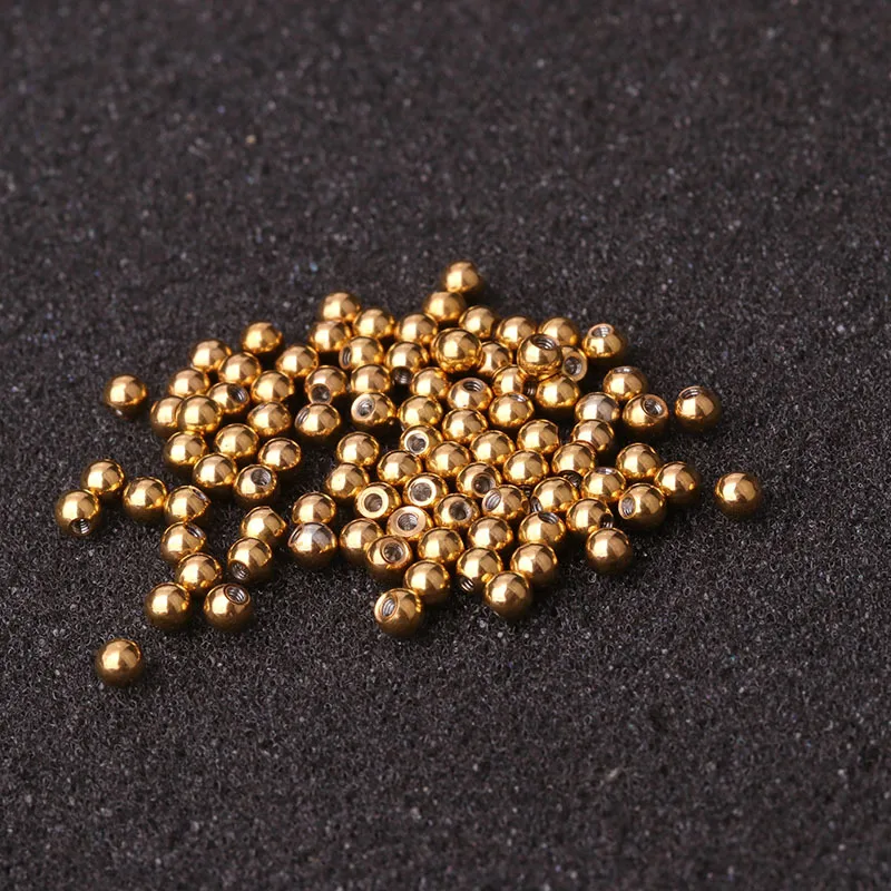 1 Piece 316 Stainless Steel Waterproof Solid Color Beads Ear Bone Stud Round Ball h5 Picture3